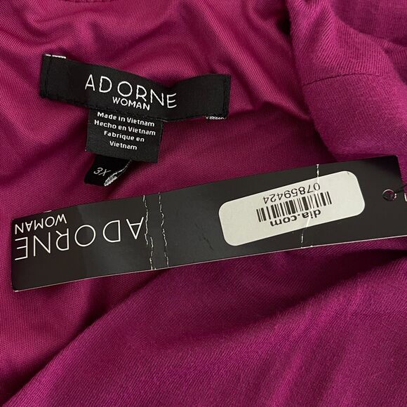 New Adorne Woman Berry Sleeveless Maxi Dress Women's Size 3X - Picture 3 of 10